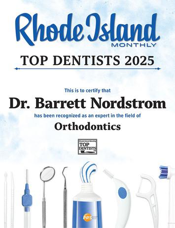Barrett Nordstrom Voted Best Orthodontist in Rhode Island